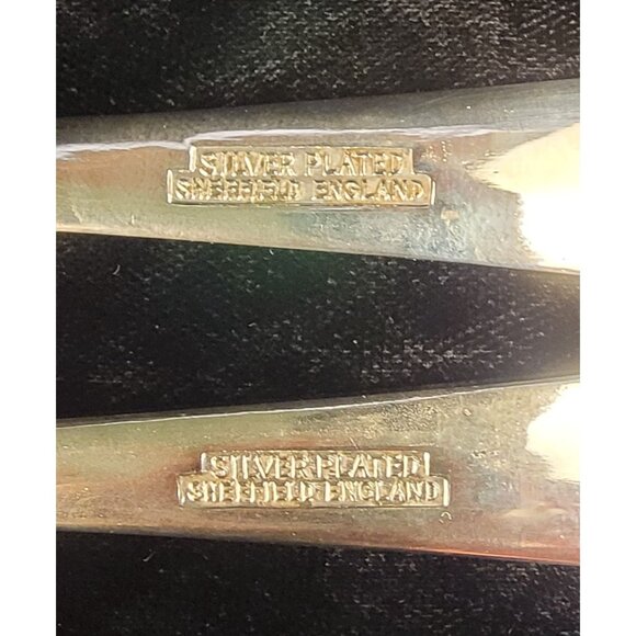 Vintage Sheffield, England, Silverplate Serving Set of 2 - Picture 8 of 12